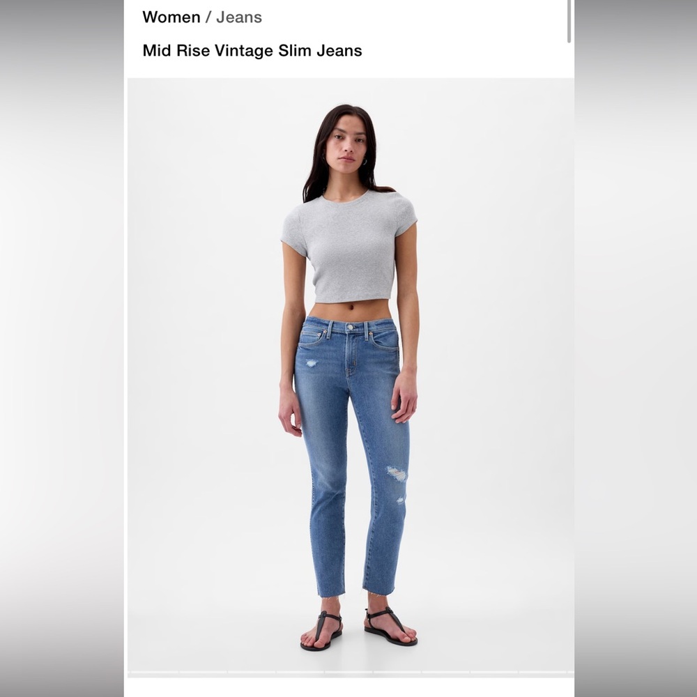 NWT vintage slim mid rise jeans from GAP